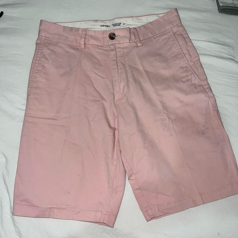 Pink chino shorts